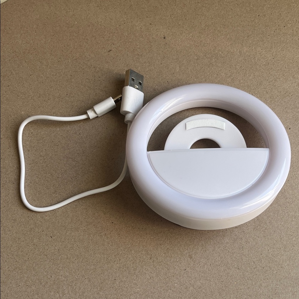 LED white Clip Selfie Ring Small Mini multicolor rechargeable with USB charge